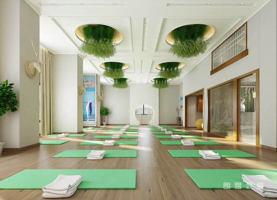 成都私人瑜伽館裝修設(shè)計(jì)效果圖欣賞