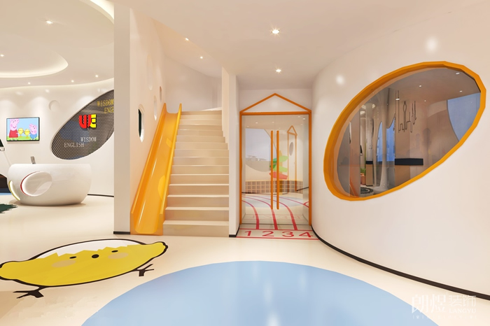 滑梯、樓梯-UE少兒英語培訓機裝修設計效果圖