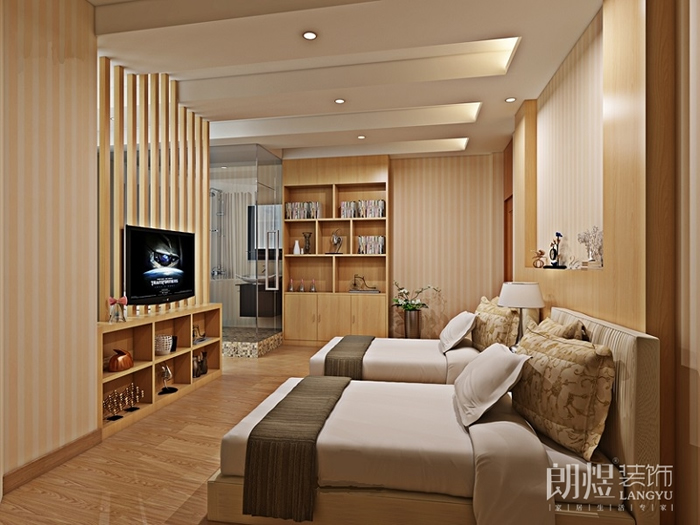 成都商務(wù)賓館裝修-客房效果圖