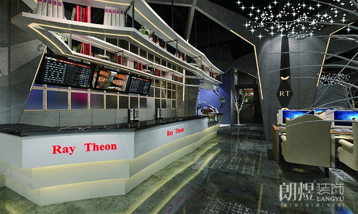 成都瑞騰網(wǎng)咖吧臺裝修效果圖