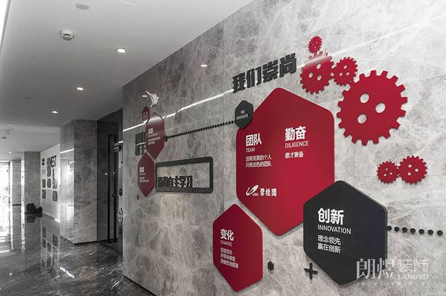 辦公室文化墻裝修設(shè)計實(shí)景圖2