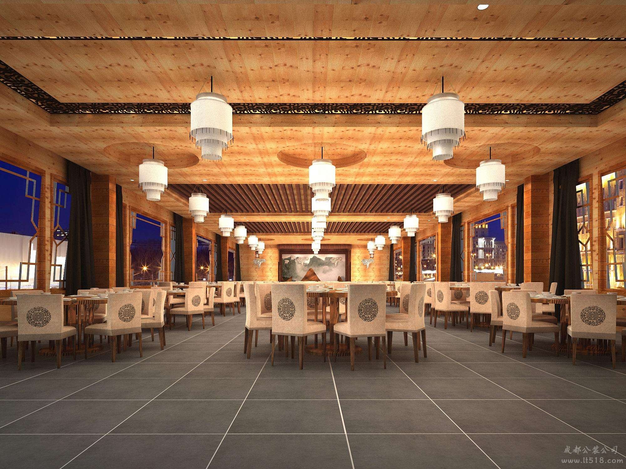 成都特色土菜館餐廳裝修效果圖鑒賞