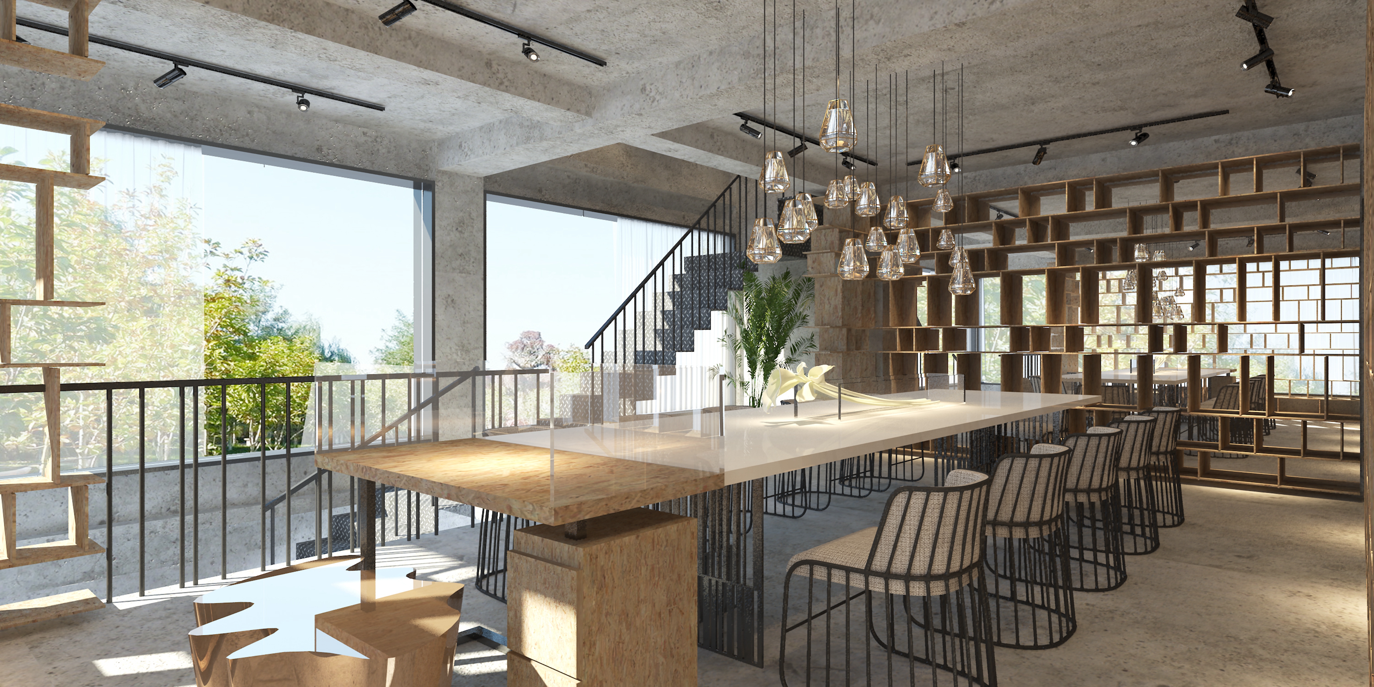 工業(yè)風(fēng)辦公室裝修設(shè)計(jì)效果圖