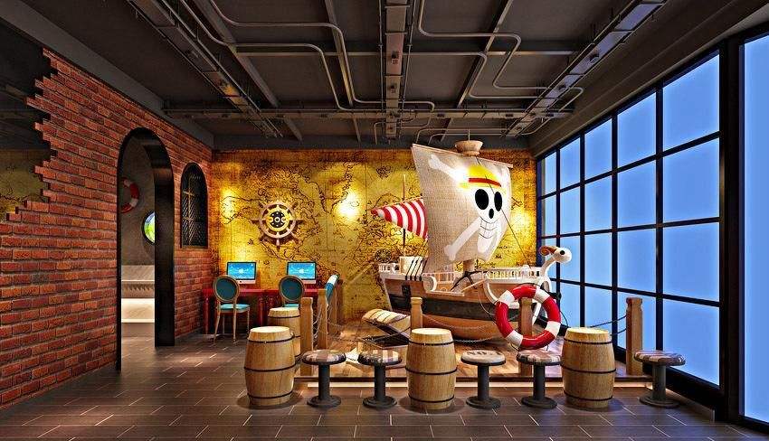 動漫主題餐飲店面設(shè)計(jì)效果圖