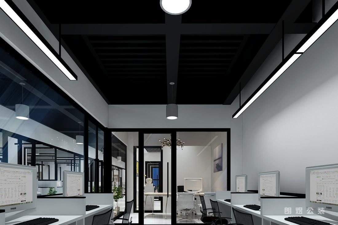 簡(jiǎn)約辦公室吊頂裝修效果圖