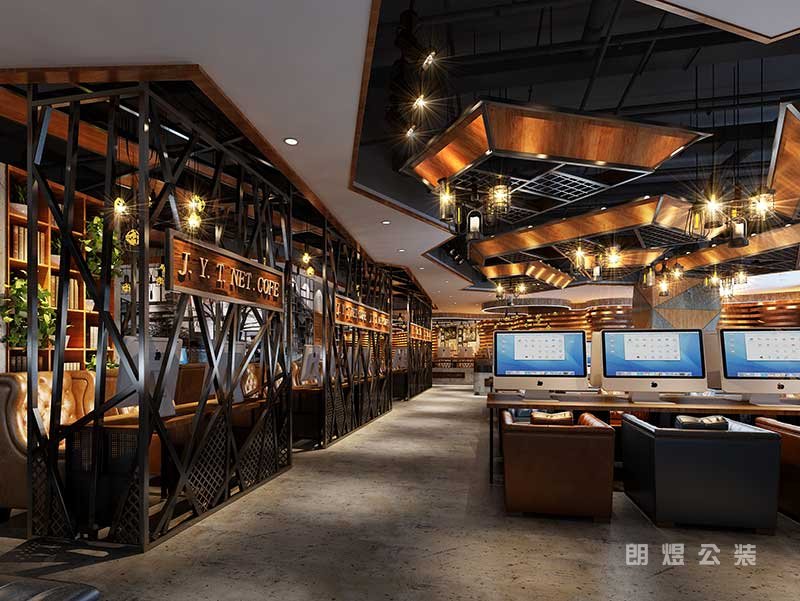 工業(yè)風網(wǎng)咖裝修設計效果圖