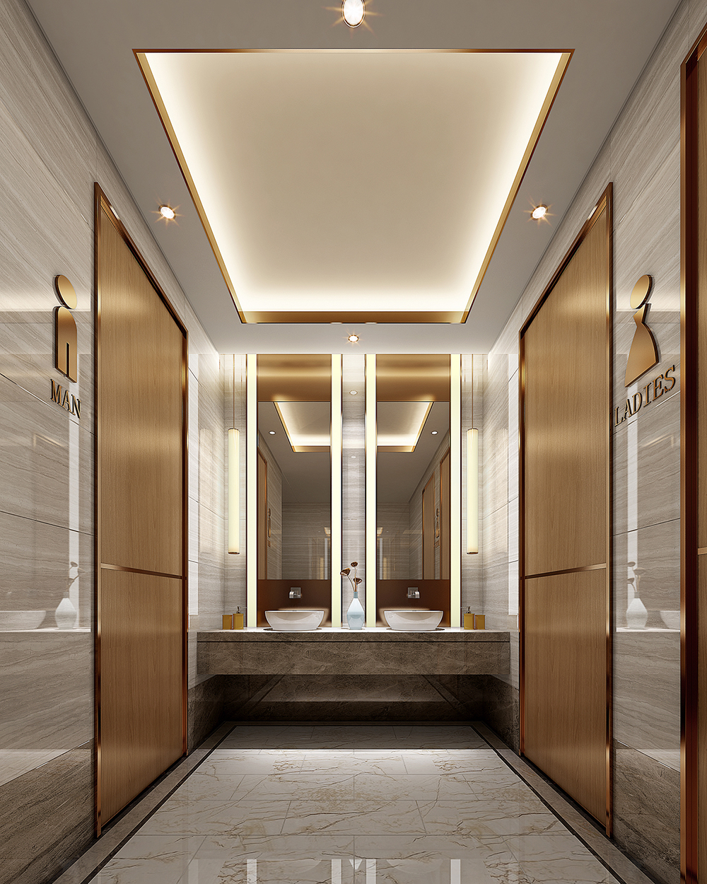 寫字辦公樓洗手間裝修設(shè)計效果圖