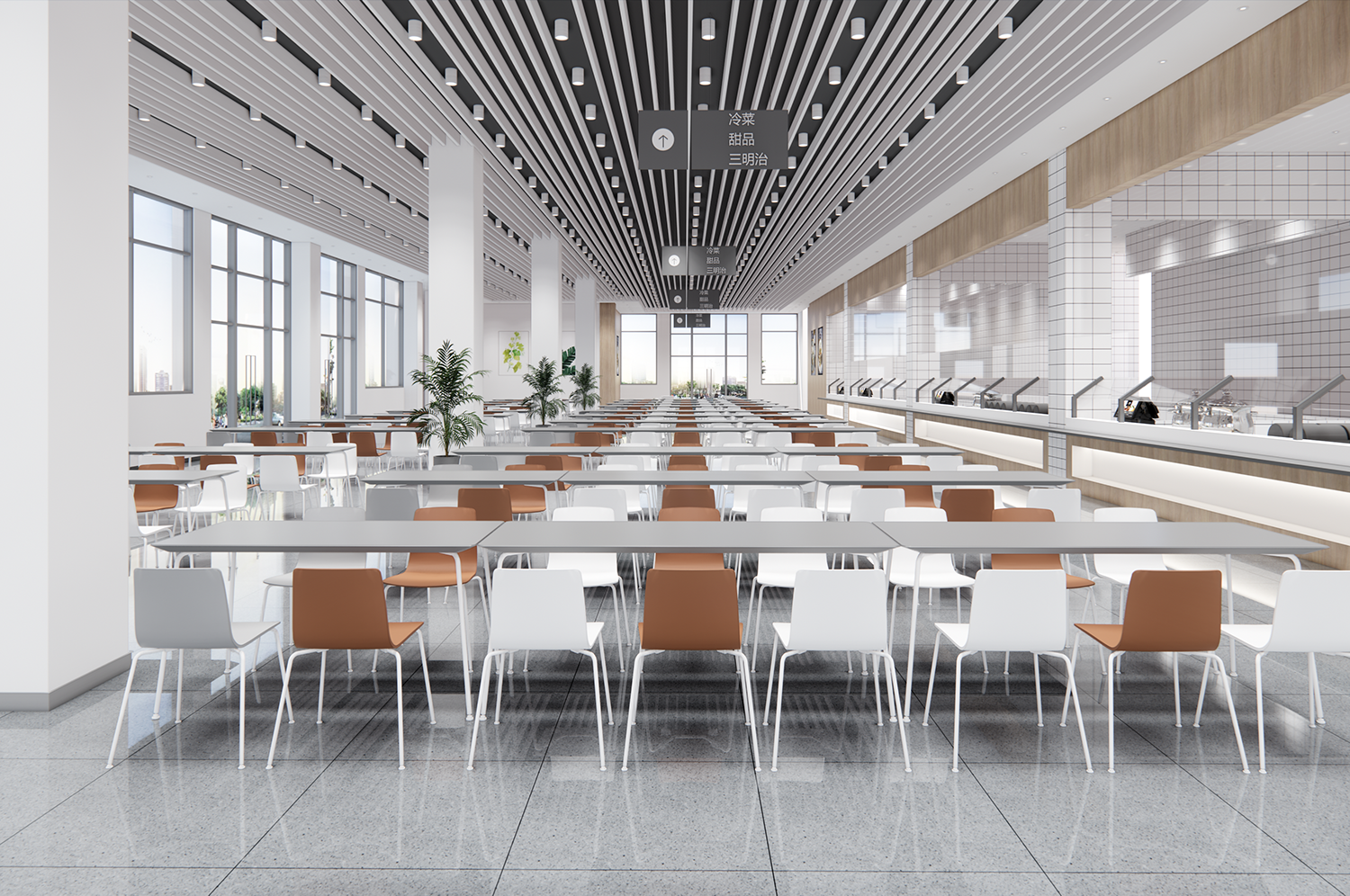 廠區(qū)職工食堂裝修改造設(shè)計(jì)效果圖
