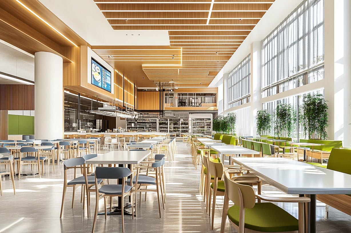 學(xué)校食堂裝修效果圖