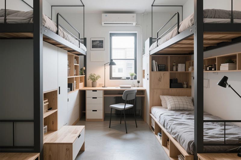 工廠宿舍樓寢室裝修效果圖