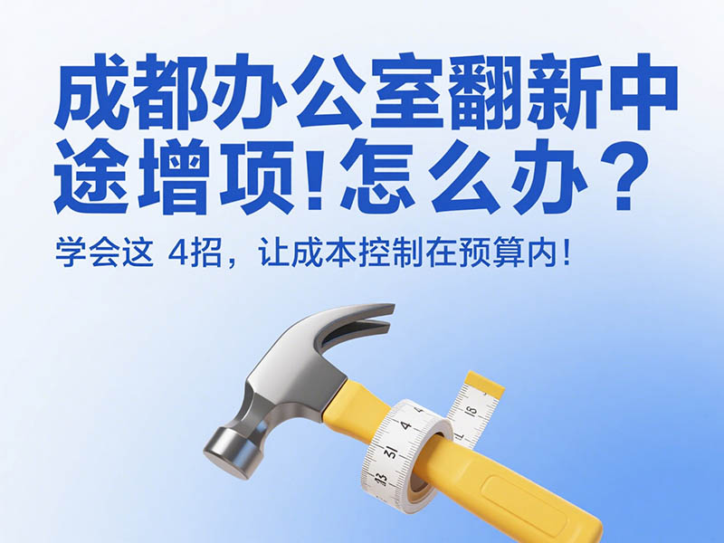 成都辦公室翻新中途增項(xiàng)怎么辦？學(xué)會(huì)這 4 招，讓成本控制在預(yù)算內(nèi)！