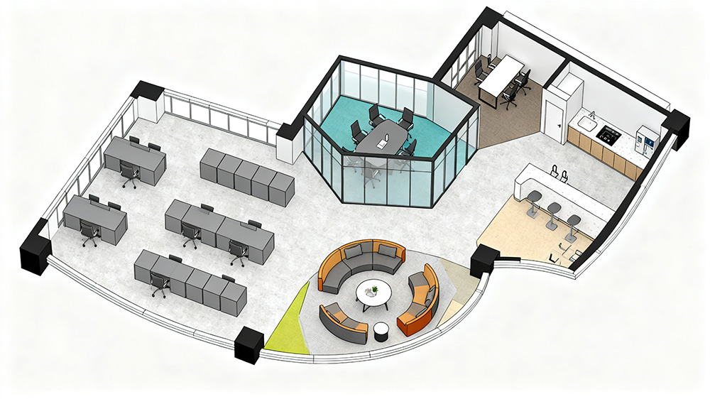 辦公室平面設(shè)計布置圖