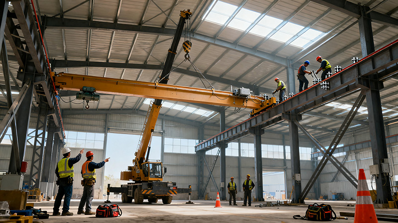 鋼結(jié)構(gòu)廠(chǎng)房行車(chē)與吊車(chē)梁