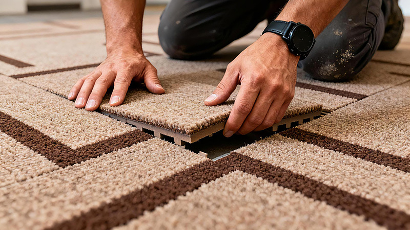 辦公室丁字形地毯鋪設(shè)安裝技術(shù)